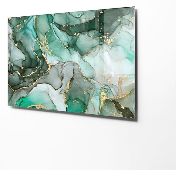 Картина върху стъкло 100x70 cm Turquoise - Wallity