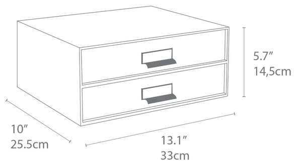 Тъмносин органайзер на 2 нива , 33 x 25,5 cm Birger - Bigso Box of Sweden