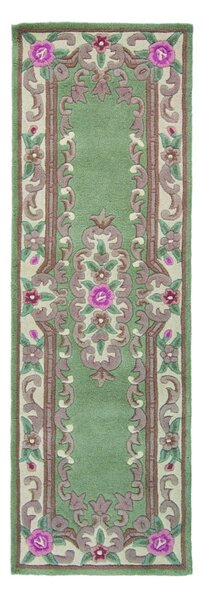 Пътека от зелена вълна , 67 x 210 cm Aubusson - Flair Rugs