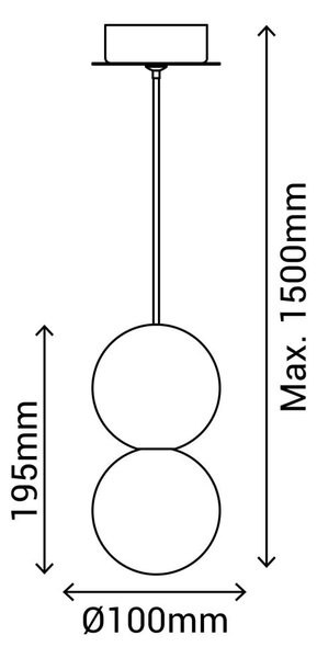 Сиво висящо осветително тяло, височина 150 cm Creta - SULION