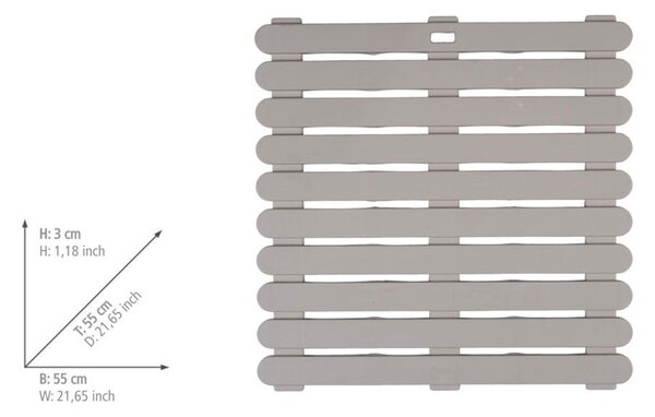 Бежов пластмасов килим за баня 55x55 cm – Wenko