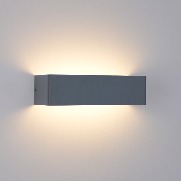 Brilagi -LED Външно стенно осветително тяло DONNANI LED/12W/230V 30 см антрацит IP44