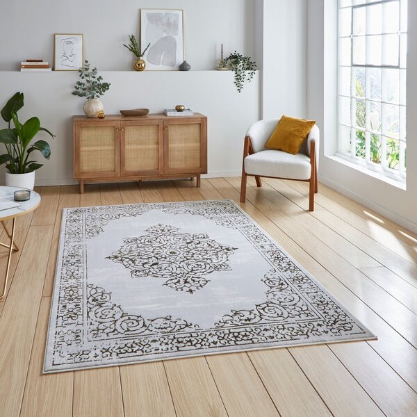 Kилим в светлосиво и златисто 80x150 cm Artemis – Think Rugs