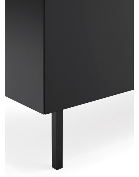 Черна/естествена маса за телевизор от декор от дъб 180x45 cm Arista – Teulat