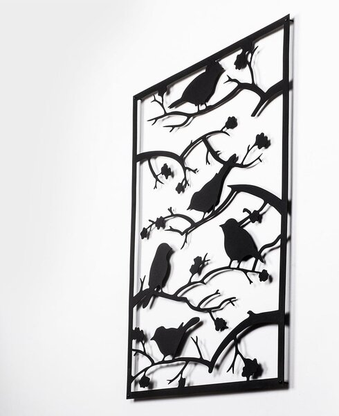 Метална декорация за стена 47x66 cm Branch & Birds - Wallity