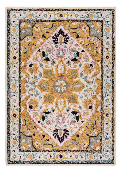 Жълт вълнен килим 170x120 cm Dahlia - Flair Rugs