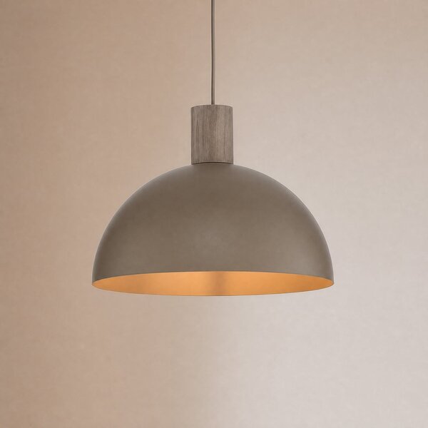 TK Lighting Висяща лампа „Осло“, пясъчен цвят, метал, Ø 34 см, E27, Затъмняване, Бежов, Дневна/трапезария, Метал, Модерен
