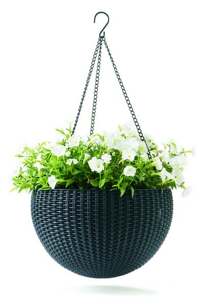 Пластмасова висяща и стенна саксия за цветя ø 35 cm Hangingsphere – Keter