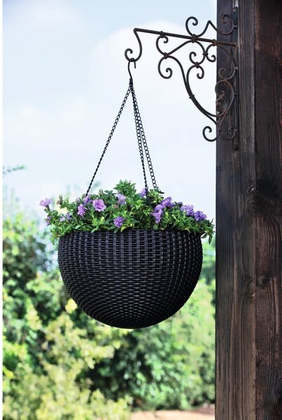 Пластмасова висяща и стенна саксия за цветя ø 35 cm Hangingsphere – Keter