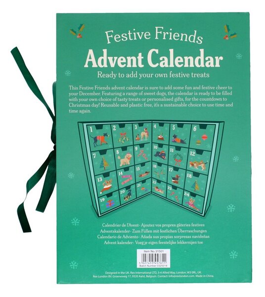 Адвент календар 37,5 cm Festive Friends – Rex London