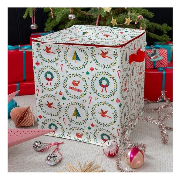 Кутия за съхранение на дрехи от рециклирана пластмаса 32x32x35 cm Classic Christmas – Rex London