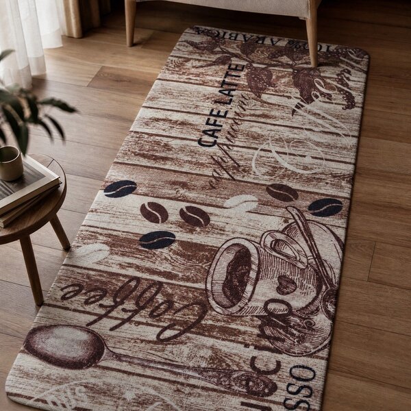 Кафяв кухненскиа пътека Delicious Coffee, 67 x 180 cm Delicious Coffee - Hanse Home