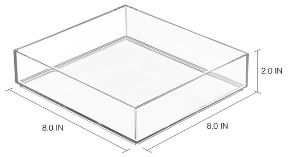 Прозрачен органайзер , 20 x 20 cm Clarity - iDesign