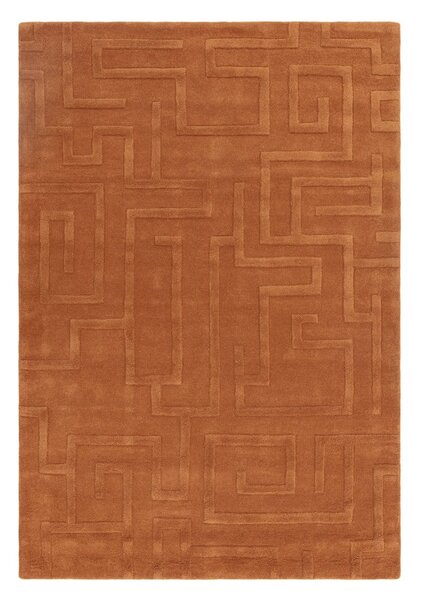 Вълнен килим в тухлен цвят 200x290 cm Maze - Asiatic Carpets