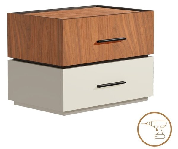 Нощно шкафче Sonlen MDF орех бежово 60x40x44,5 cm