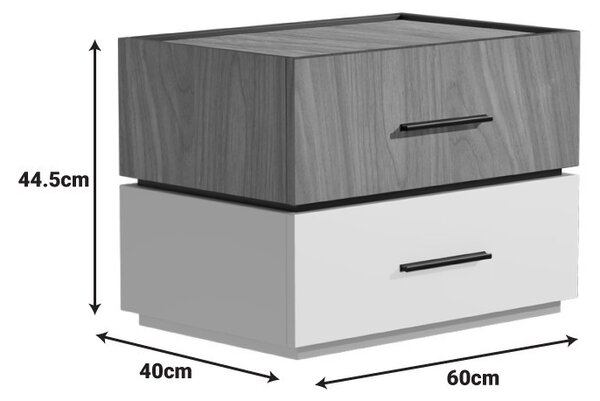 Нощно шкафче Sonlen MDF орех бежово 60x40x44,5 cm