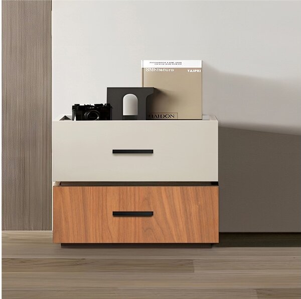 Нощно шкафче Sonlen MDF орех бежово 60x40x44,5 cm