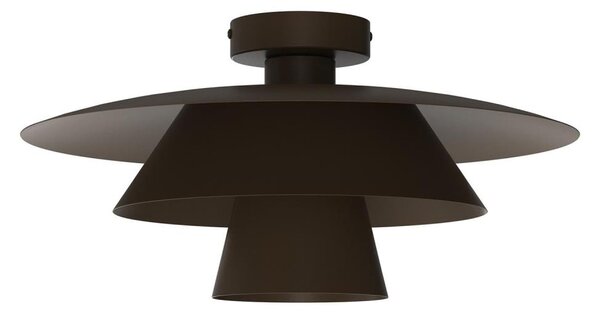Таванно осветително тяло PLATO 1xE27/15W/230V Ø 32 см, кафяво
