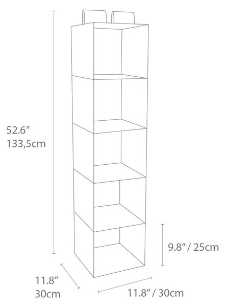 Висящ текстилен органайзер за гардероб Soft Storage – Bigso Box of Sweden