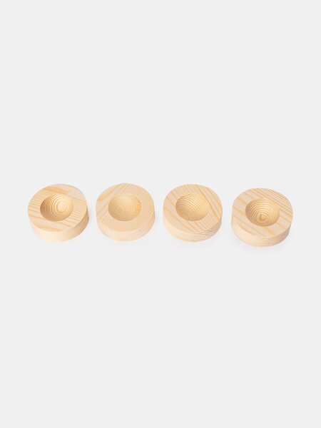 Sinsay - Дървени стойки за яйца 4 pack - бежово