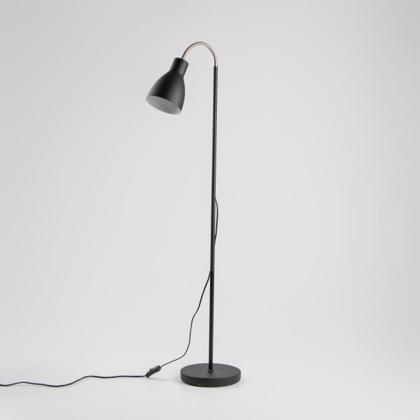 LED подова лампа 1xE27/7W/230V черна