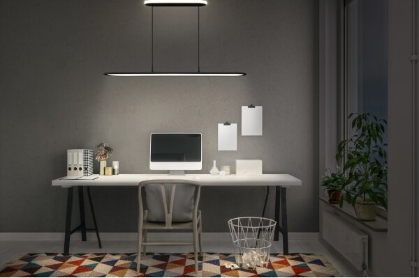 Osram-LED Димируем висящ полилей на кабел OFFICE LINE LED/57W/230V 4000K 100 см черен