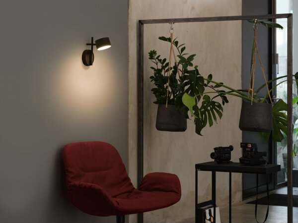 Osram - LED стенен осветител с възможност за димиране DECOR KYOTO LED/12W/230V черен