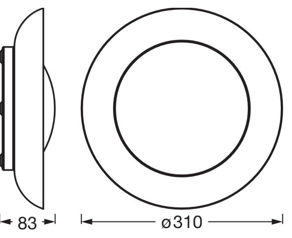 Osram - димируем LED плафон ORBIS PLATE LED/19W/230V Ø31 см оранжев/черен