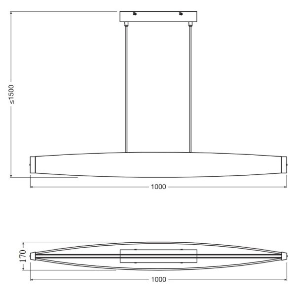 Osram - LED полилей на кабел DECOR FLAT LED/23W/230V сив