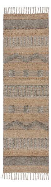 Пътека в светлосиво и естествен цвят 60x230 cm Medina - Flair Rugs