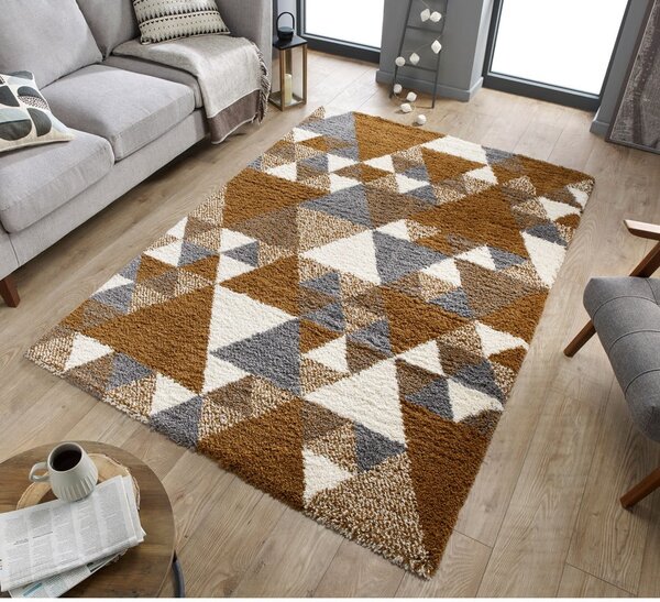 Оранжев и сив килим , 80 x 150 cm Nuru - Flair Rugs