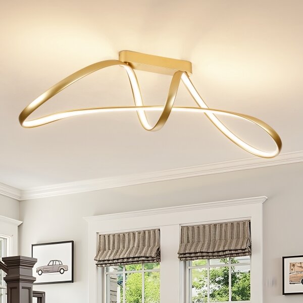 Brilagi-LED Плафон с възможност за димиране TWISTER LED/60W/230V 3000-6000K златен+ДУ
