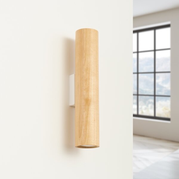 Sollux SL.1878 - Стенно осветително тяло LINO 2xGU10/10W/230V бук