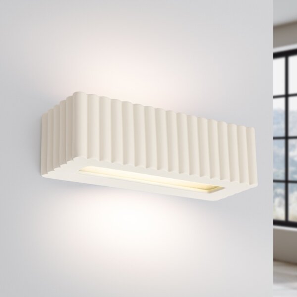 Sollux SL.1886 - Стенно осветително тяло RIGATA 1xE27/15W/230V керамика/кремаво
