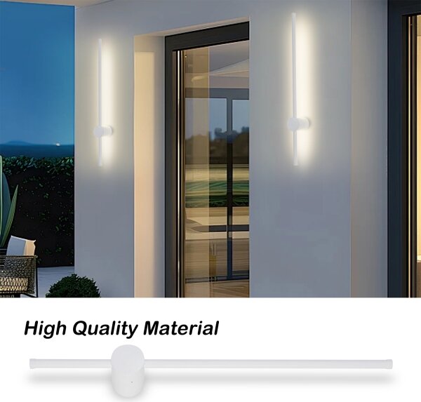 Brilagi - LED външно стенна лампа AURA LED/12W/230V 3000K IP54 65 cm бяла CRI 90