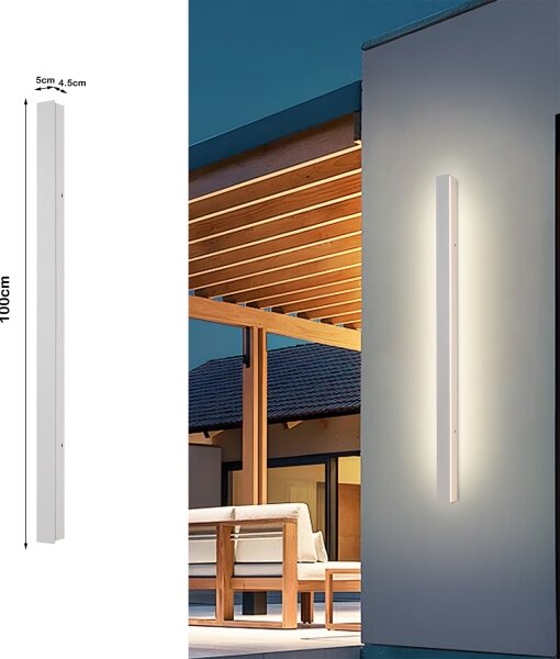 Brilagi -LED външно стенно осветително тяло LINEAR LED/22W/230V 3000K IP65 100 cm бяло CRI 90