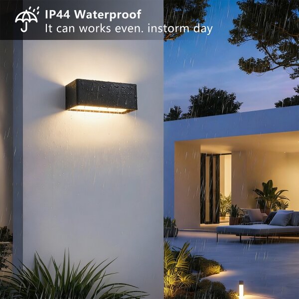 Brilagi - LED външно стенно осветително тяло DONNANI LED/7W/230V 20 cm черно IP44