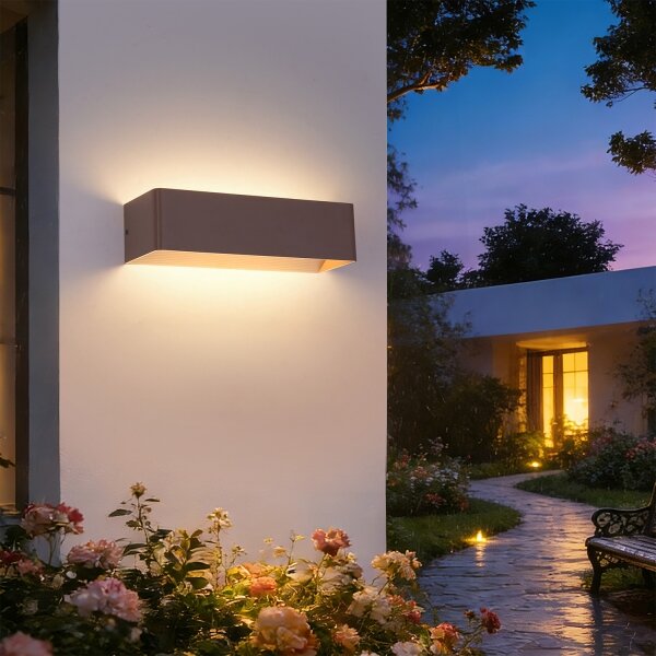 Brilagi - LED външно стенно осветително тяло DONNANI LED/12W/230V 30 cm кафяво IP44