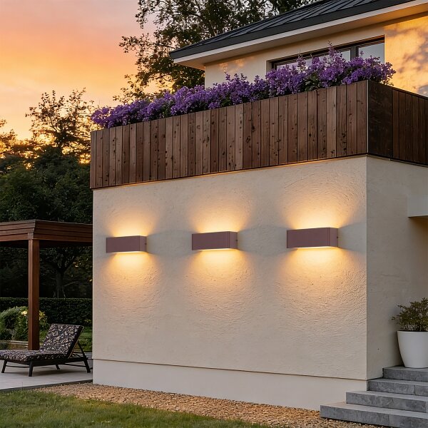 Brilagi - LED външно стенно осветително тяло DONNANI LED/7W/230V 20 cm кафяво IP44