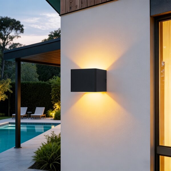 Brilagi - LED външна стенна лампа DONNANI LED/5W/230V 10 см черна IP44