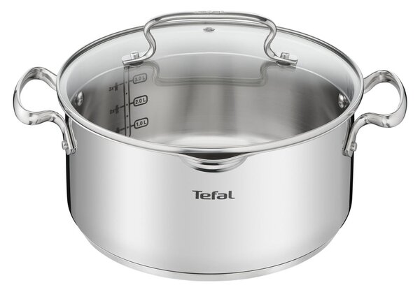 Съд от неръждаема стомана с капак за индукция 5 л Duetto+ - Tefal