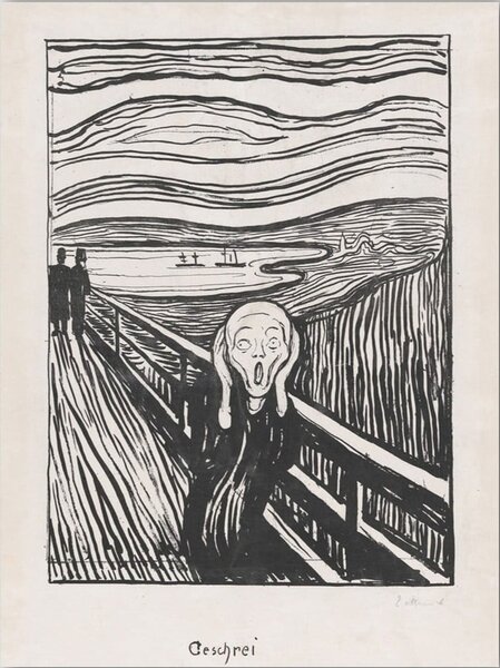 Живопис 70x100 cm Edvard Munch Sketch - Wallity