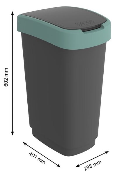 Кошче за отпадъци от рециклирана пластмаса 50 L Twist - Rotho