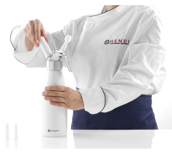 Черна алуминиева бутилка за бита сметана , 500 ml Kitchen Line - Hendi