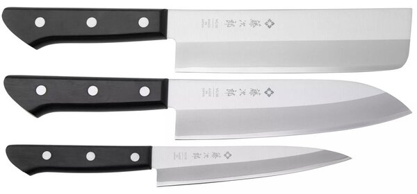 Комплект ножове Tojiro Basic TBS-300, 3 части, VG-10 стомана, черен