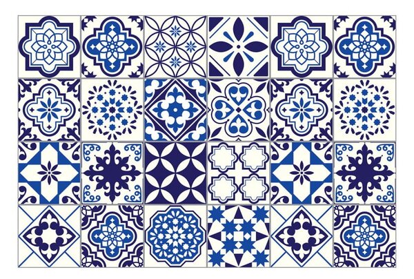 Комплект от 24 стикера за стена Decals Tiles , 10 x 10 cm Eusebio - Ambiance