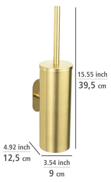Самостоятелна четка за тоалетна от неръждаема стомана в златист цвят Orea Gold - Wenko