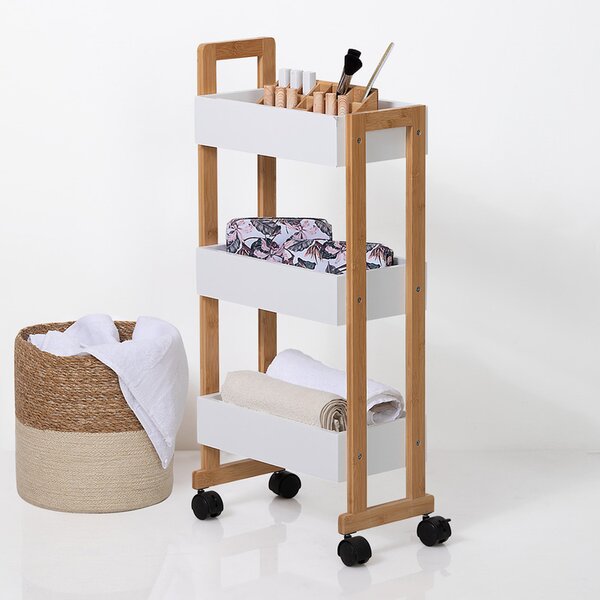 Количка за кухня/баня 41x20x80,5см БАМБУК/MDF 5five