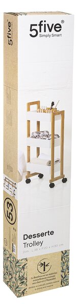 Количка за кухня/баня 41x20x80,5см БАМБУК/MDF 5five