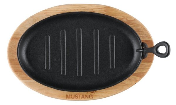 MUSTANG Чугунен грил тиган с моб. дръжка и подложка - 27,5х18см